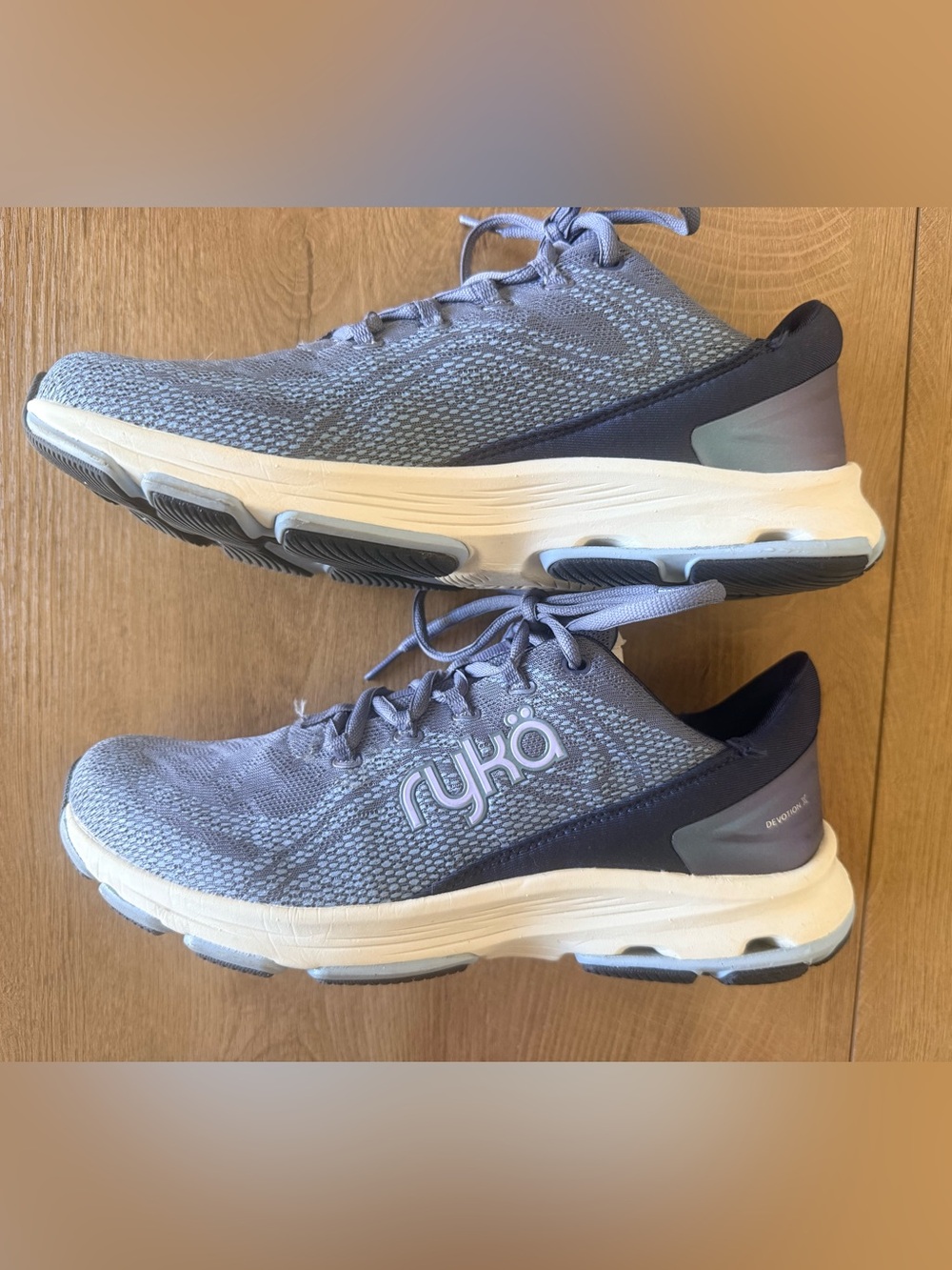 Ryka Women's Light Navy Lace-Up Athletic Trainers